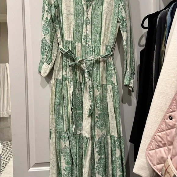 green emerald velvet dress Fern Floral Georgina Dress